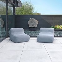 Contemporary fireside chair LENOwater-resistant fabricgraygarden