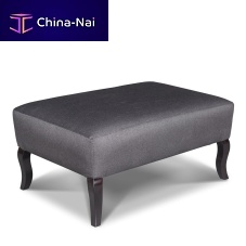 Traditional pouf TEXTILEbeechoakupholstered