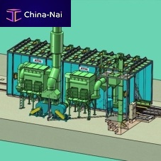 Automatic blast room conveyordouble