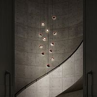 Contemporary chandelier DORA P12/PC12glasssteelLED
