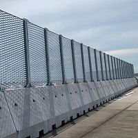 Metal jet blast deflector OPO.Vfor airport