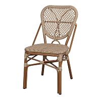 Traditional chair LAURENoutdoorsynthetic rattanaluminum base
