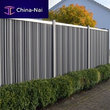 Fence with panels AUGUSTAgardenin WPCstraight