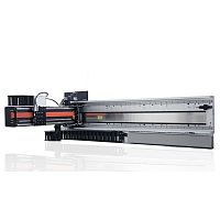 Linear axis with positioning system timing beltlinear motor-drivenfor robots