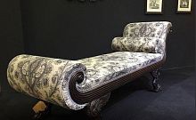Classic chaise longue fabricwooden