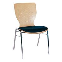 Contemporary chair Seckachindoorfabricchromed metal base