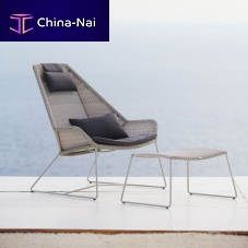 Contemporary footrest BREEZE : 5369resin wickergarden