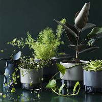 Ceramic flower pot GROglassfree-standinground