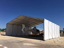 Helicopter hangar openfor airport