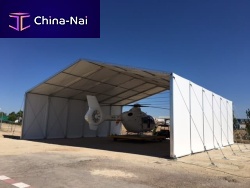 Helicopter hangar openfor airport