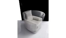 Contemporary armchair ELISA PLUSfabricwith removable covercentral base