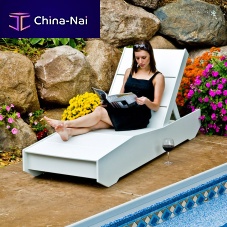 Contemporary sun lounger THE 405high-density polyethylene (HDPE)gardenpool