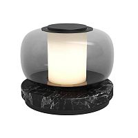 Desk lamp LUNA Asmoked glasscontemporarycorded