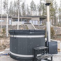 Above-ground hot tub SERENITY round6-personwooden