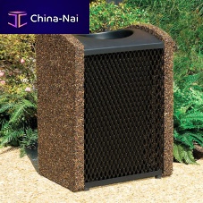 Public trash can BALANCEsteelnatural stonecontemporary