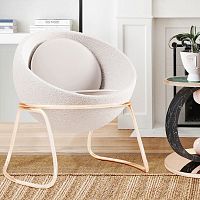 Contemporary armchair BELAHvelvetpolished brasswith removable cushion