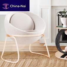 Contemporary armchair BELAHvelvetpolished brasswith removable cushion