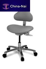 Dental stool Deluxe 6126Cheight-adjustablewith backreston casters