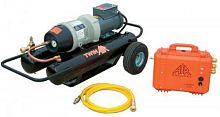 Piston compressor Twin-Airbreathing airelectrically-poweredon casters