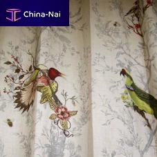 Upholstery fabric BIRDS N BEESanimal motifcottonlinen