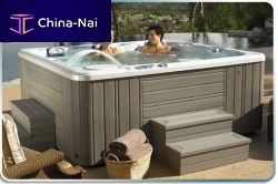 Wooden step ECHO TECH®for hot tubsnon-slip