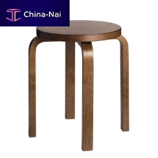 Contemporary stool E60leatherfabricplywood