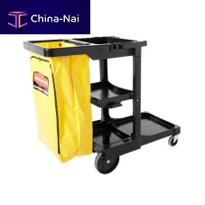 Cleaning cart FG617388BLAplastic3 levelsbasket