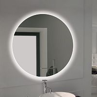 Wall-mounted bathroom mirror 5148220contemporaryroundaluminum