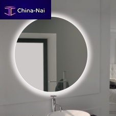 Wall-mounted bathroom mirror 5148220contemporaryroundaluminum