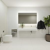Contemporary bathroom ALAVOstainless steelSolid Surfaceprecast