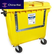 Plastic waste container 27-1755waste oilwith lid4-wheel