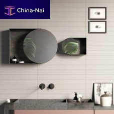 Wall-mounted bathroom mirror POIScontemporaryverticalmetal