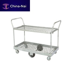 Loading trolley galvanised steel2 levelsplatform