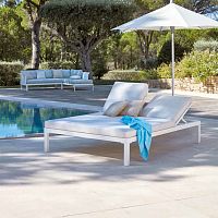 Contemporary sun lounger KOMFYpolyesterlacquered aluminumgarden