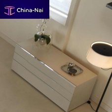 Contemporary chest of drawers SQUAREleatherupholsterednot specified