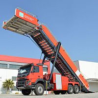 Emergency stairs telescopicfor aircraft