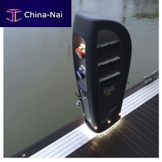 Pedestal with built-in light Atlantiselectrical distributionwater supplyfor docks