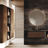 Contemporary bathroom cabinet AVOLA LEGNOhomewoodensmoked glass