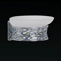 Wall-mounted soap dish FOGLIAbrassSwarovski® crystal