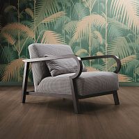 Contemporary armchair LOTUSfabricashmulti-color