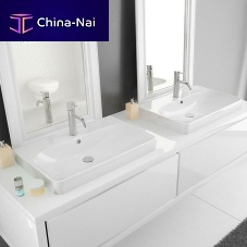 Countertop washbasin CARTA: 4430ceramicdoublerectangular