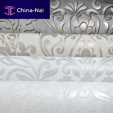 Interior wall-covering CITY GLAMfabricembossedmetallic look