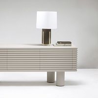 Table lamp leathercontemporarywireless