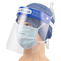 Polyethylene face-shield 201Ffull-faceadultbox of 10