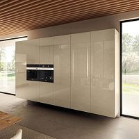 Contemporary storage cabinet for kitchen 36e8 metalmarbleglass