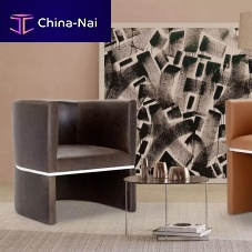 Contemporary club chair JANE leatherfabricfir