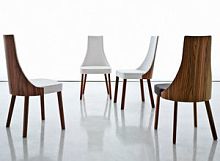 Contemporary chair MILAwalnutupholsteredhome