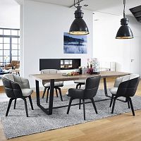 Contemporary chair MARLAindoorfabricleather