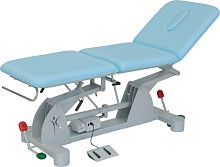 Electric massage table 14913on casterswith adjustable height backrest3-section