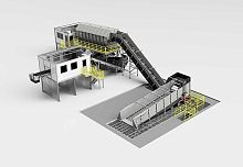 Paper recycling plant for process lines